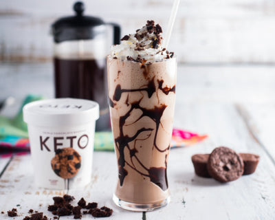 Keto Triple Chocolate Brownie Frozen Coffee