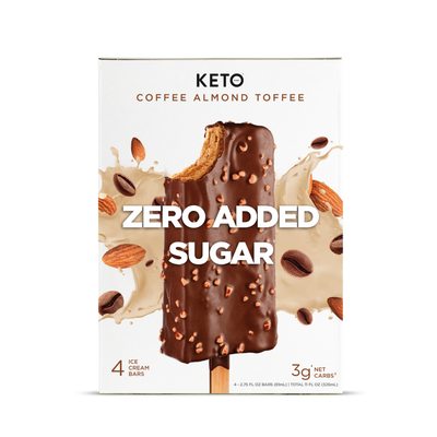 Zero Added Sugar Ice Cream Bars - Coffee Almond Toffee