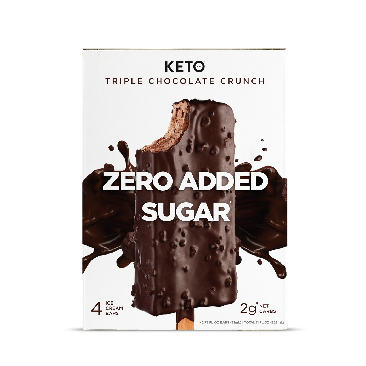 Zero Added Sugar Ice Cream Bars - Triple Chocolate Crunch