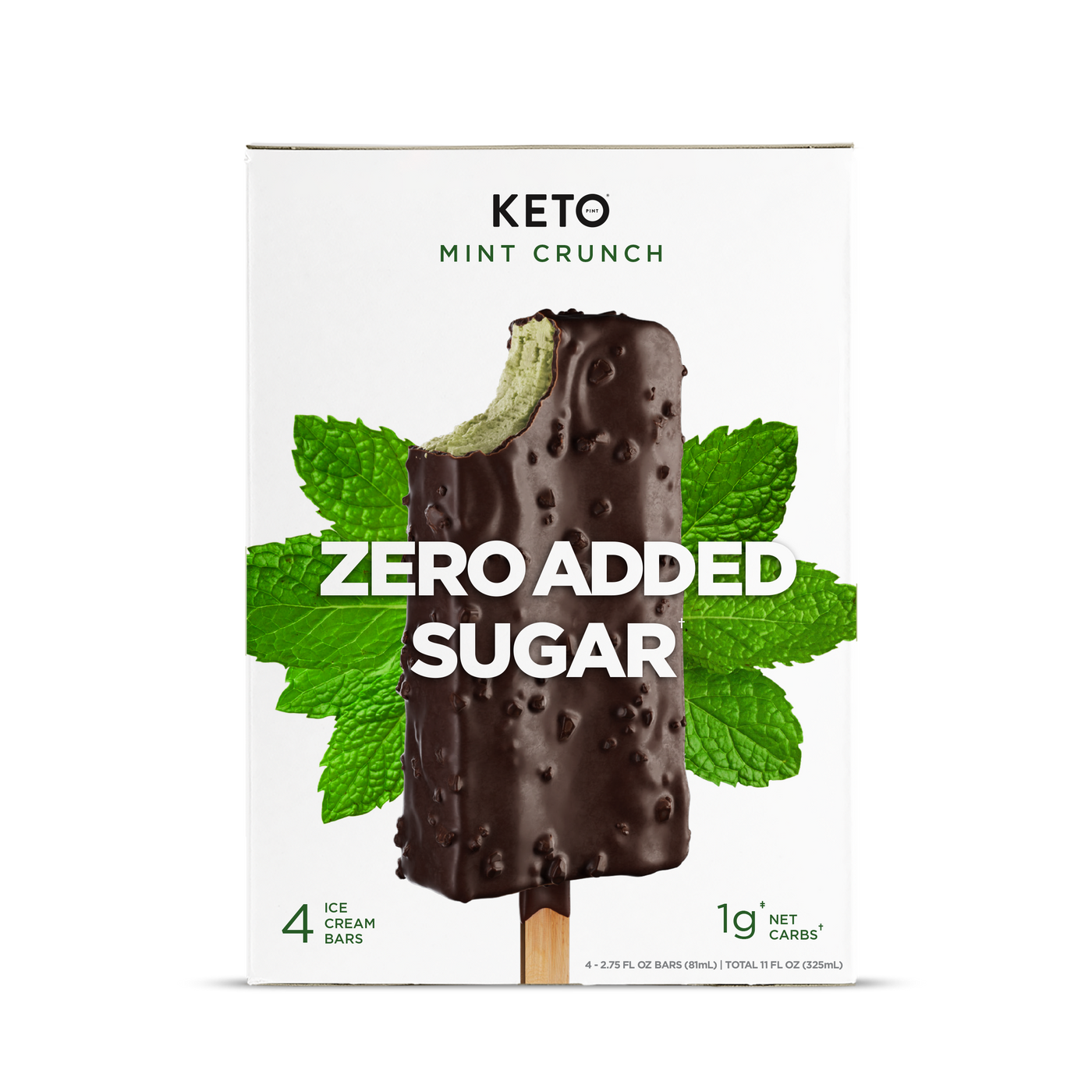Zero Added Sugar Ice Cream Bars - Mint Crunch