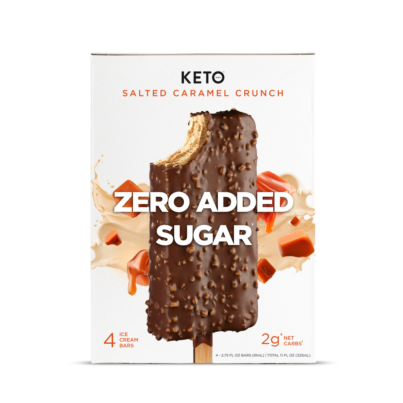 Zero Added Sugar Ice Cream Bars - Salted Caramel Crunch