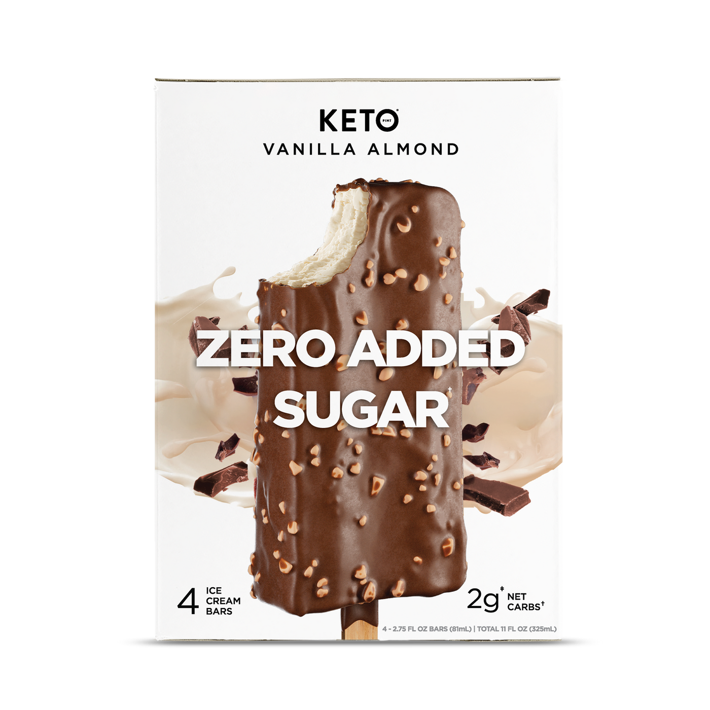 Zero Added Sugar Ice Cream Bars - Vanilla Almond