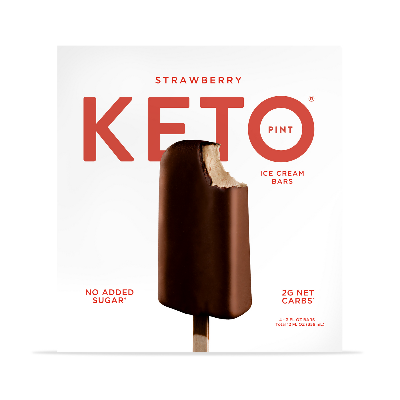 Keto Pint Strawberry Ice Cream Bars - Zero Sugar Added