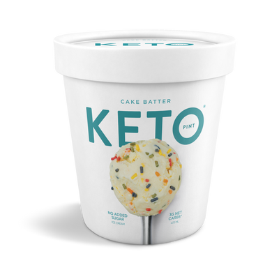 Keto Pint Cake Batter Ice Cream - Zero Sugar Added